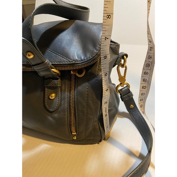 Marc Jacobs Petal to the Metal Natasha Gray Leather Shoulder Bag - Picture 5 of 14